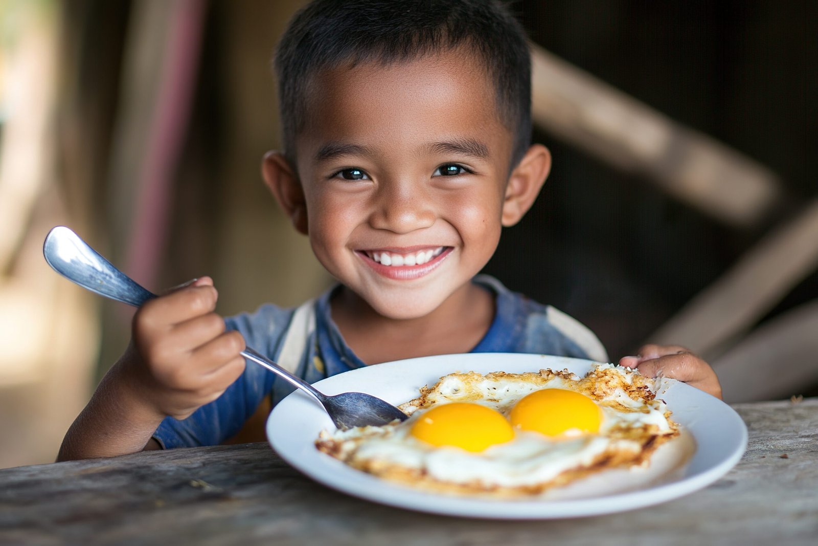 boy having eggs